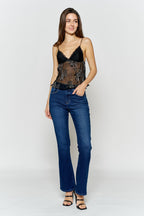 High Rise Slim Bootcut Jeans