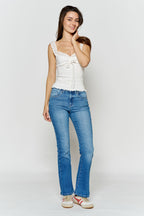 High Rise Slim Bootcut Jeans