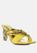Sandales Evelane métallisées à strass