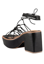 Fawcett Tie Up Handmade Block Heeled Sandals