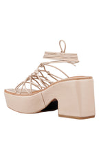 Fawcett Tie Up Handmade Block Heeled Sandals