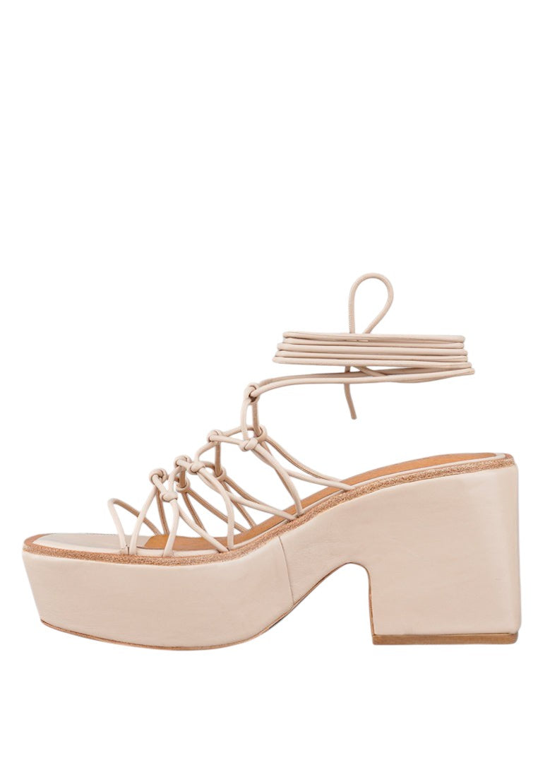 Fawcett Tie Up Handmade Block Heeled Sandals