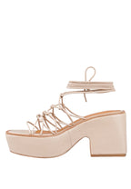 Fawcett Tie Up Handmade Block Heeled Sandals
