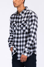 Men's Brushed Flannel Shirt – Cotton Blend