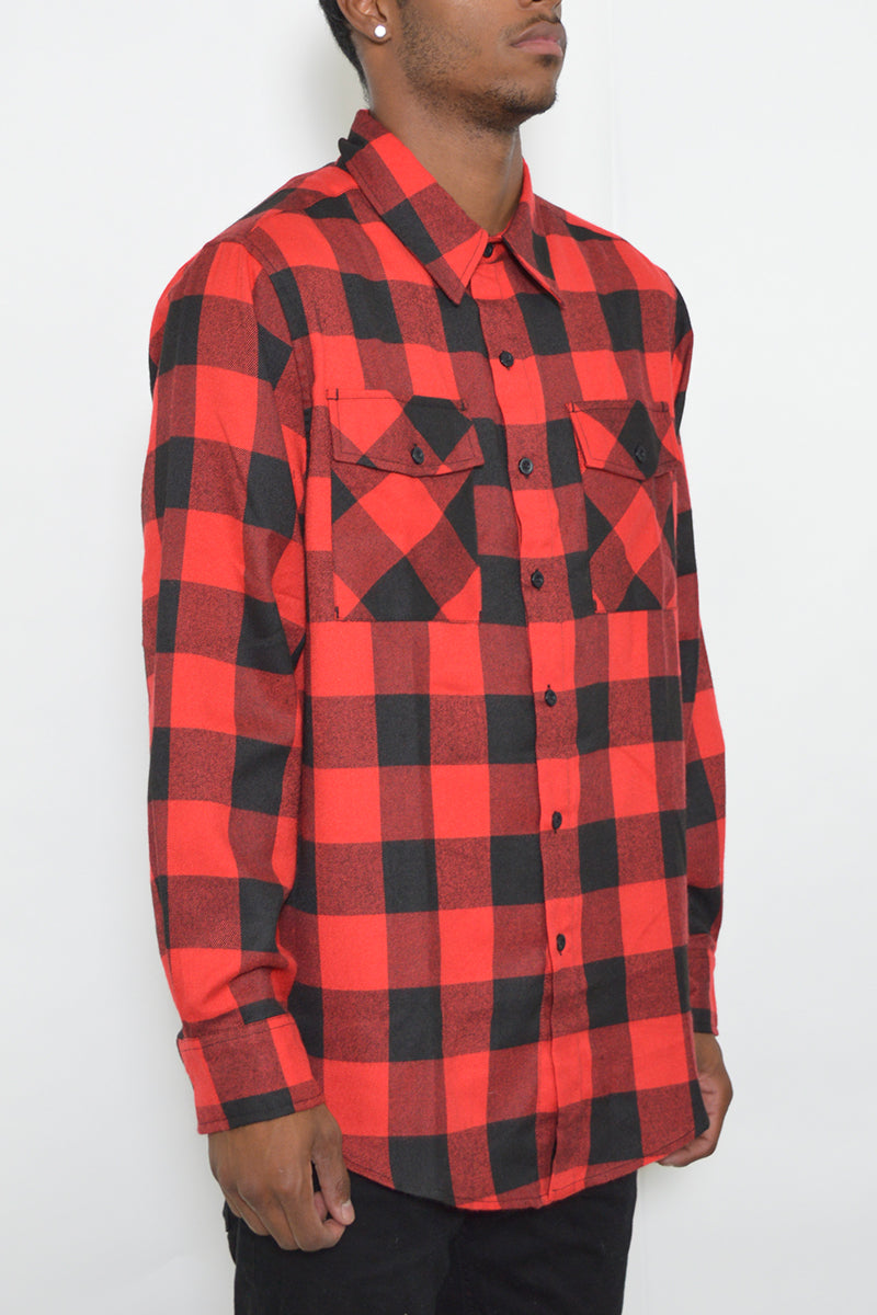 Men's Brushed Flannel Shirt – Cotton Blend