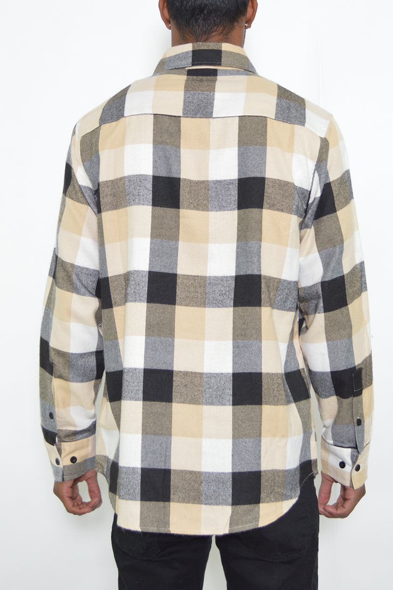 Men's Brushed Flannel Shirt – Cotton Blend