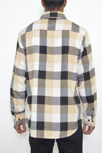 Men's Brushed Flannel Shirt – Cotton Blend