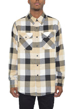 Men's Brushed Flannel Shirt – Cotton Blend