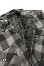 Quilted Flannel Shirt Jacket with Chest Pockets