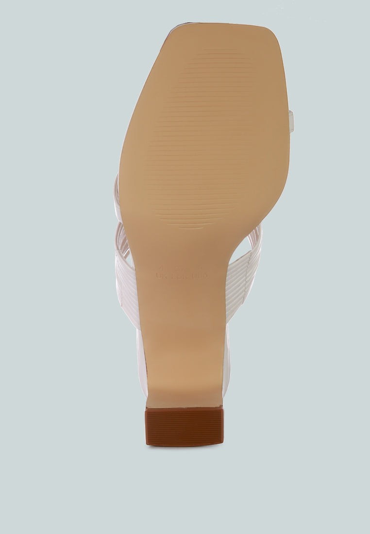 Follow Me Mid Block Heel Sandals