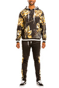 Print Sweat Set – Slim Fit Track Set with Ankle Zip