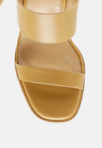 Gertude Slingback Block Heel Leather Sandal