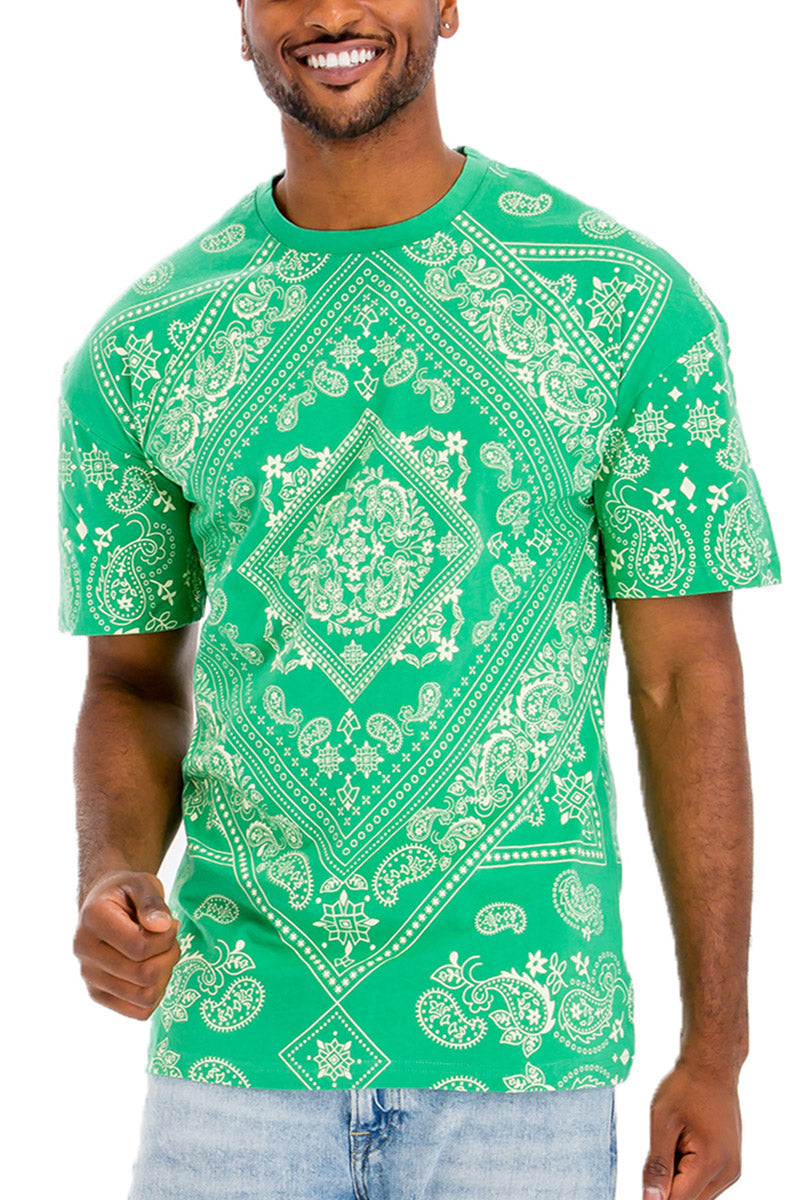 All Over Paisley Print T-Shirt | 100% Cotton