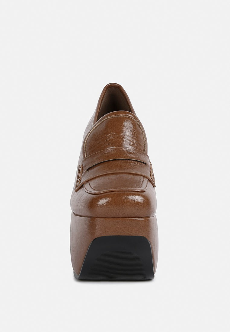 Gilliam High Platform Wedge Loafers