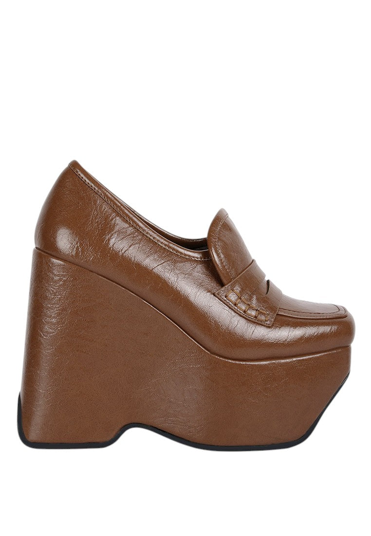 Gilliam High Platform Wedge Loafers
