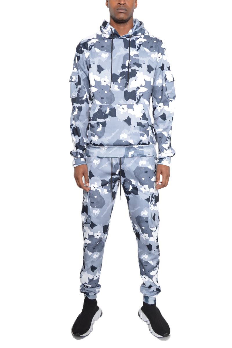 Men's Camo Pullover Hoodie Set