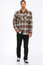 Men's Brushed Flannel Shirt – Cotton Blend