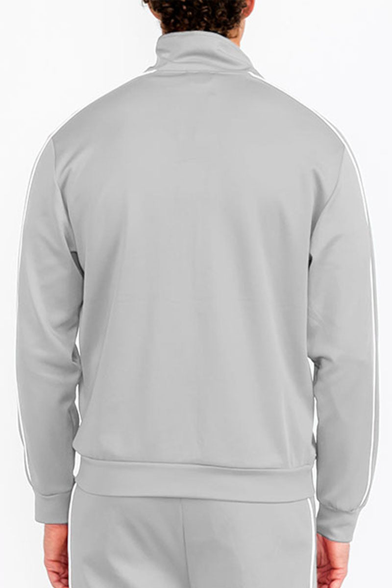 Stacked Flare Track Jacket with Side Piping & Zip Pockets