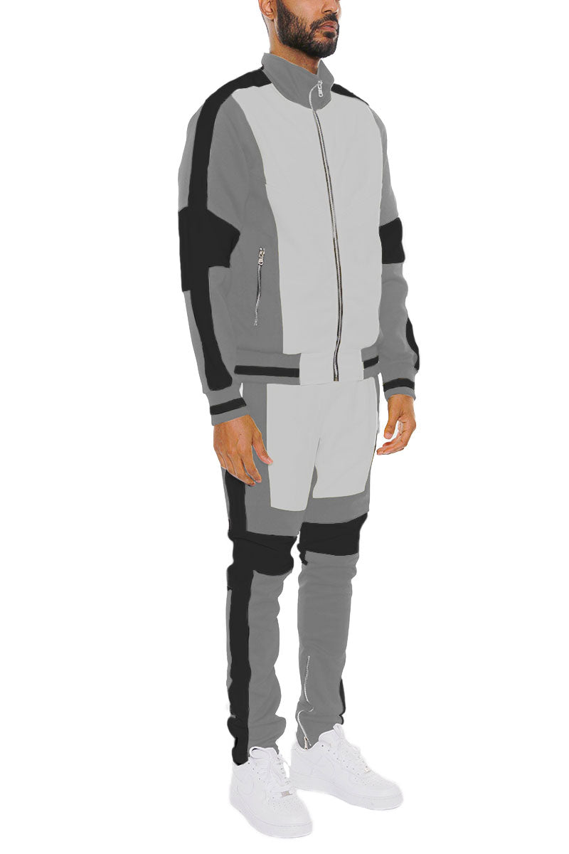 Color Block Moto Track Set | Full-Zip Jacket & Track Pants