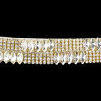 Marquise Stone Accented Sash Bridal Wedding Belt Headband