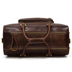 Rolling Genuine leather hand luggage travel bag with wheels
