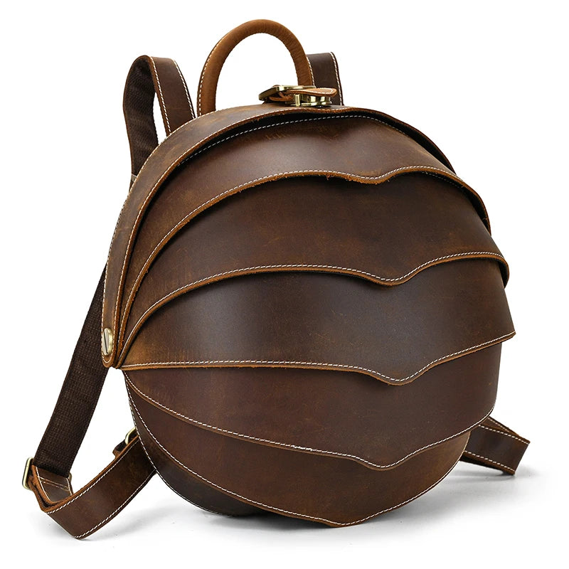 Vintage Leather Backpack 15.6" Laptop Crazy Horse Travel Bag