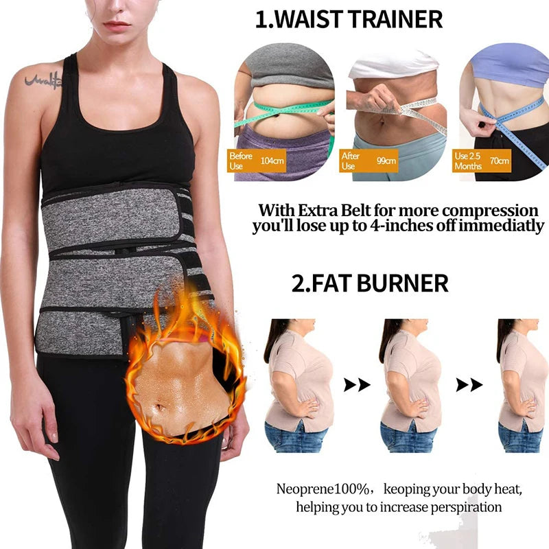 Women's Neoprene Waist Trainer Corset Body Shaper Belt