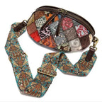 Boho Style Leather Waist Bag for Women Crossbody Chest Bag - VacationGrabs