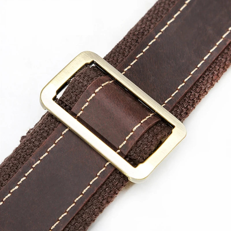 Genuine Leather Straps For Travel Bag Briefcase Duffel