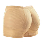 Beige shapewear shorts on a white background with 'Wecerry' brand logo.