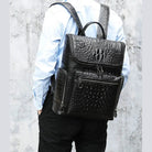 Vintage Style Leather Backpack for Men Travel Bag with Anti-Theft - VacationGrabs