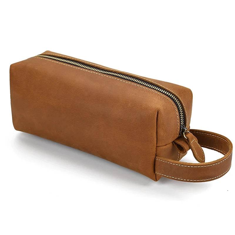 Vintage Crazy Horse Storage Clutch for Men & Women - VacationGrabs