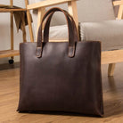 Leather Crossbody Bag for Men Women A4 Messenger Bag - VacationGrabs