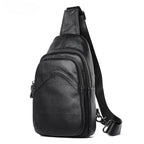 Casual Men's Chest Bag Genuine Leather Crossbody Soft Cow Leather - VacationGrabs