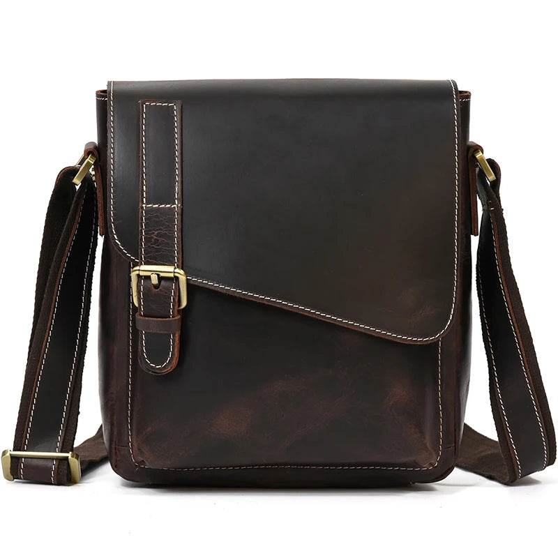 High Fashion Luxury Leather Men’s Crossbody Bag - VacationGrabs