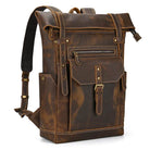 Vintage Men’s Leather Backpack Travel Laptop Anti-Theft Bag - VacationGrabs