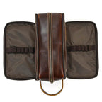 Genuine Leather Toiletry Bag for Men and Women - VacationGrabs