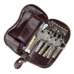 Leather Keycase Key Holder for Car Key Bag Cowhide Coin Wallet - VacationGrabs