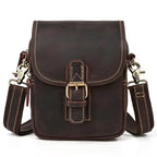 100% Genuine Retro Cow Leather Messenger Crossbody Bag - VacationGrabs