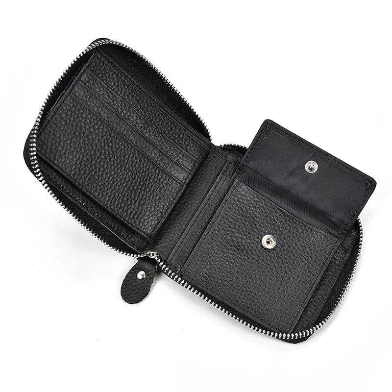 Slim Genuine Leather Wallet for Men Lightweight Business Purse - VacationGrabs