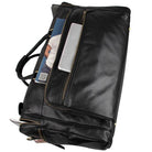 60cm High Capacity Genuine Leather Travel Duffle for Men Weekend Bag - VacationGrabs