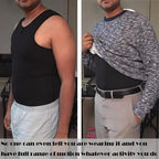 Men's Neoprene Sauna Sweat Vest Waist Trainer Shirt