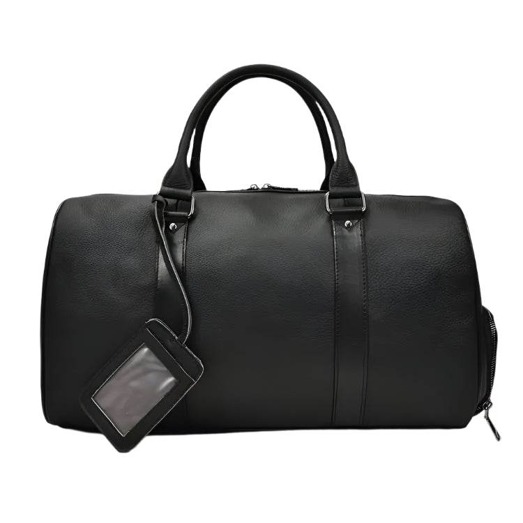 Large Capacity Men’s Genuine Leather Duffel for Travel and Fitness - VacationGrabs