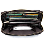 Soft Genuine Leather Clutch Wallet Men’s Long Wallet for Cash & Cards - VacationGrabs