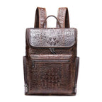 Vintage Style Leather Backpack for Men Travel Bag with Anti-Theft - VacationGrabs