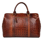 High Fashion Men & Women Leather Travel Duffle Alligator Pattern - VacationGrabs