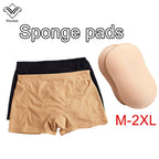 Women's Mid-Rise Boyshort Padded Shapewear Panties, Nude