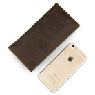 Vintage Fashion Men’s Long Wallet with Credit Card Zipper Inner Bifold - VacationGrabs