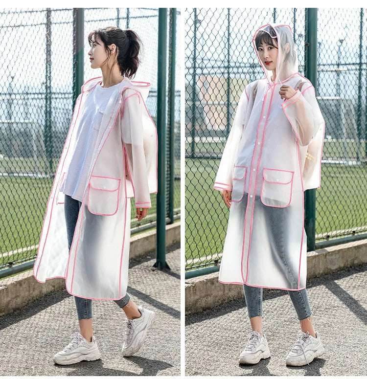 Transparent Raincoats Waterproof Rainwear Backpack - VacationGrabs