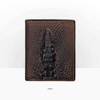 3D Dragon Style Genuine Leather Long Wallet for Men, Bifold Fashion - VacationGrabs